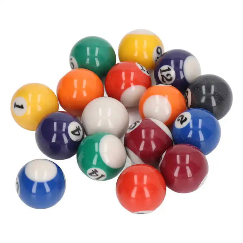 16pcs 32mm38mm25mm Mini Billard Balls Impact Resistant Eco Friendly Resin Small Pool Table Ball Set for Kids Game Room - Slobuy