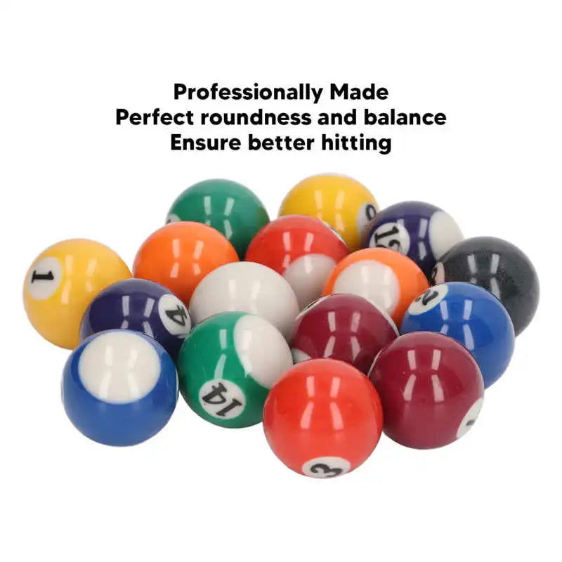 16pcs 32mm38mm25mm Mini Billard Balls Impact Resistant Eco Friendly Resin Small Pool Table Ball Set for Kids Game Room - Slobuy