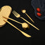 16pcs Pink Gold Dinnerware Tableware Set Mirror Stainless Steel Cutlery Kitchen Knife Fork Spoon Restaurant Wedding Flatware Set - Slobuy