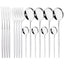 16pcs Pink Gold Dinnerware Tableware Set Mirror Stainless Steel Cutlery Kitchen Knife Fork Spoon Restaurant Wedding Flatware Set - Slobuy