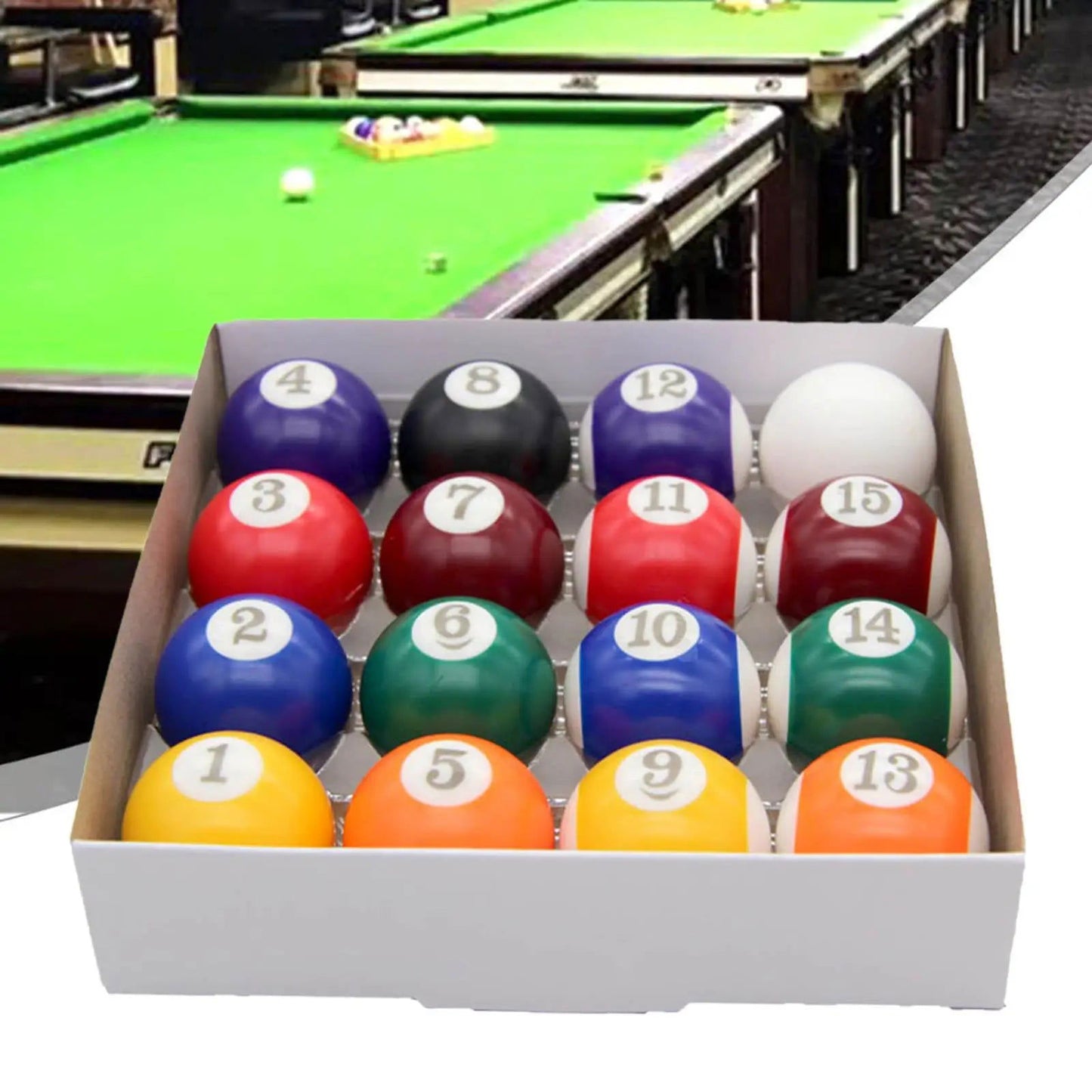 16x Billiard Ball Set 1.26'' Resin Pool Table Multipurpose Mini Pool Ball for Exercise Game Rooms Leisure Desktop Indoor - Slobuy