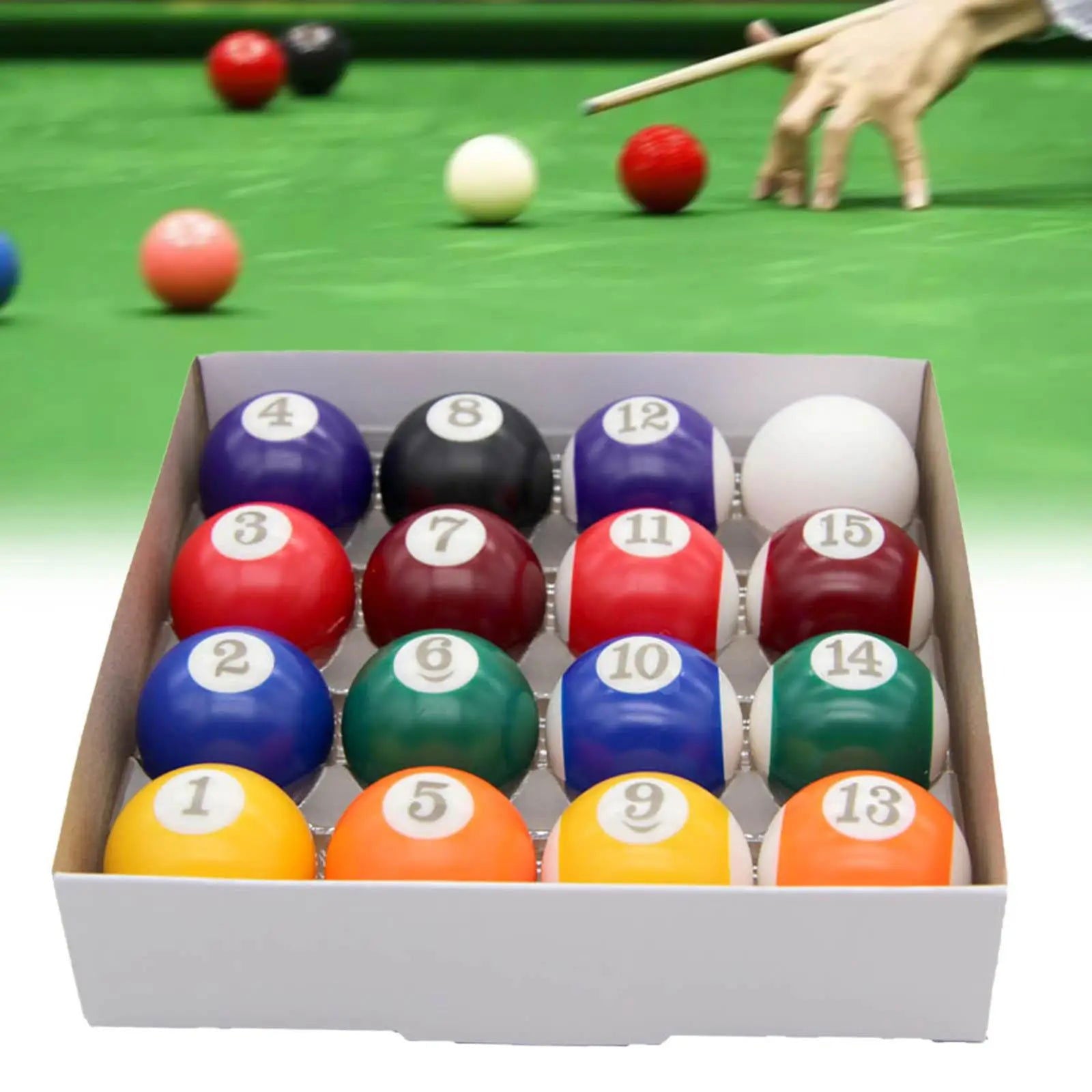 16x Billiard Ball Set 1.26'' Resin Pool Table Multipurpose Mini Pool Ball for Exercise Game Rooms Leisure Desktop Indoor - Slobuy