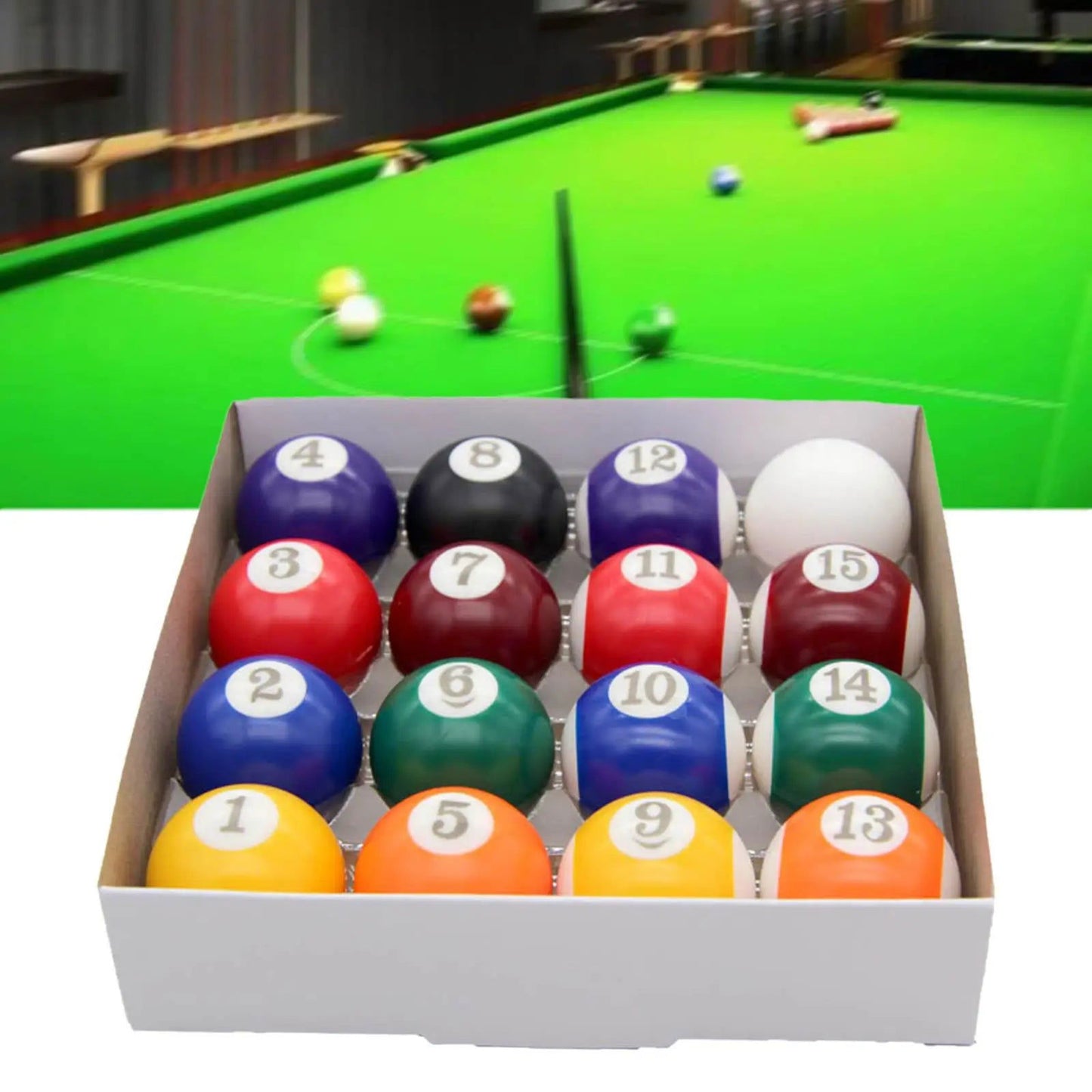 16x Billiard Ball Set 1.26'' Resin Pool Table Multipurpose Mini Pool Ball for Exercise Game Rooms Leisure Desktop Indoor - Slobuy
