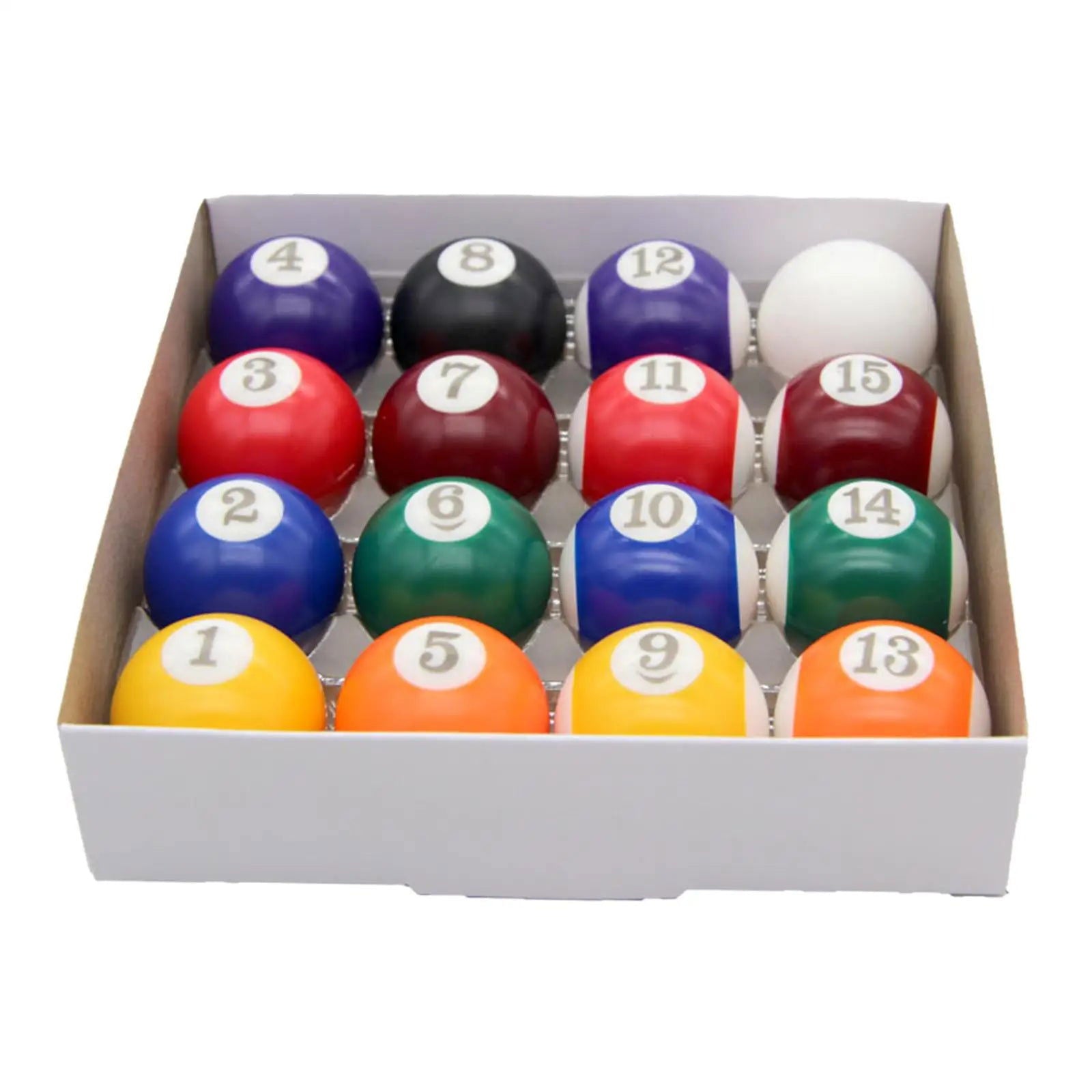 16x Billiard Ball Set 1.26'' Resin Pool Table Multipurpose Mini Pool Ball for Exercise Game Rooms Leisure Desktop Indoor - Slobuy