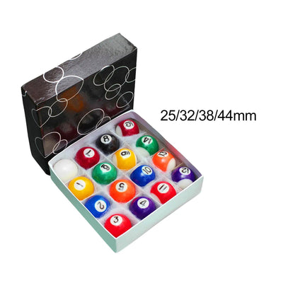 16x Mini Billiards Table Balls Set Small Pool Cue Balls Mini Pool Ball Set Set for Leisure Sports Recreation Games Home Playroom - Slobuy