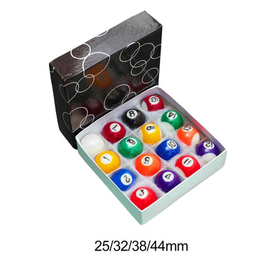 16x Mini Billiards Table Balls Set Small Pool Cue Balls Mini Pool Ball Set Set for Leisure Sports Recreation Games Home Playroom - Slobuy