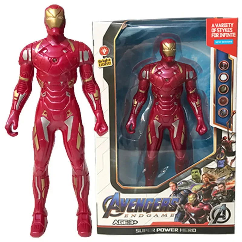 17 Cm Children Toys Marvel Anime Figures Spiderman Hulk Action Figure Iron Man Cartoon Kids Toy Christmas Gift Glow Doll Hobbies - Slobuy