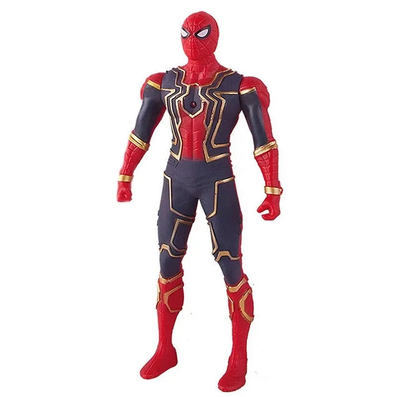 17 Cm Children Toys Marvel Anime Figures Spiderman Hulk Action Figure Iron Man Cartoon Kids Toy Christmas Gift Glow Doll Hobbies - Slobuy