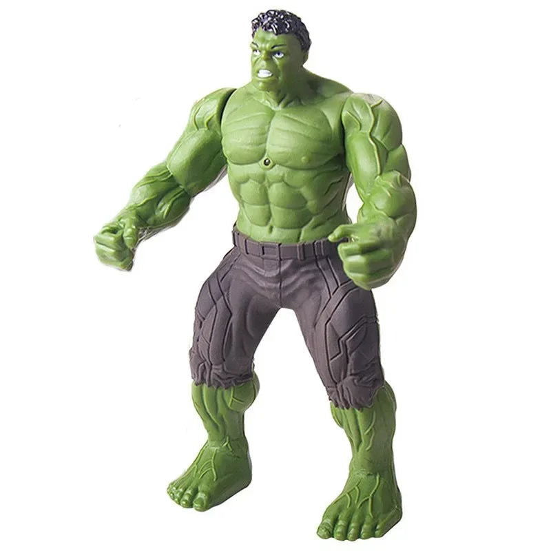 17 Cm Children Toys Marvel Anime Figures Spiderman Hulk Action Figure Iron Man Cartoon Kids Toy Christmas Gift Glow Doll Hobbies - Slobuy