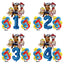 17pcs Cartoon PAW Patrol Birthday Decoration Aluminum Film Digital Balloon Set Dog Chase Marshall Skye Kids Party Supplies Toys - Slobuy