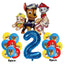 17pcs Cartoon PAW Patrol Birthday Decoration Aluminum Film Digital Balloon Set Dog Chase Marshall Skye Kids Party Supplies Toys - Slobuy