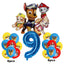 17pcs Cartoon PAW Patrol Birthday Decoration Aluminum Film Digital Balloon Set Dog Chase Marshall Skye Kids Party Supplies Toys - Slobuy