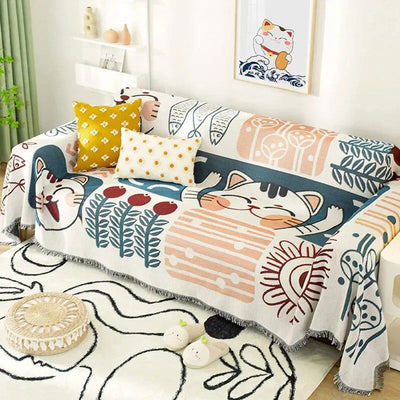 180*230CM Luxury Sofa Cushion Cartoon Seat Sofa Covering Pet Practical Furniture Protection Field Four Seasons Plush Sofa Cover - Slobuy