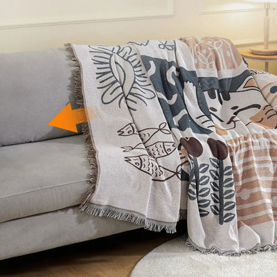 180*230CM Luxury Sofa Cushion Cartoon Seat Sofa Covering Pet Practical Furniture Protection Field Four Seasons Plush Sofa Cover - Slobuy