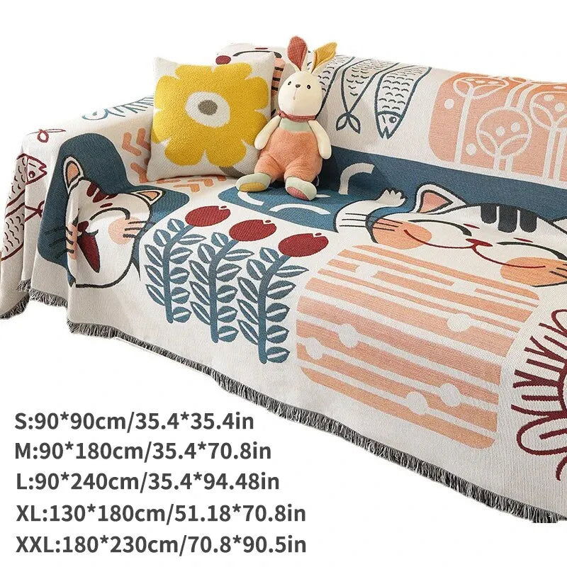 180*230CM Luxury Sofa Cushion Cartoon Seat Sofa Covering Pet Practical Furniture Protection Field Four Seasons Plush Sofa Cover - Slobuy