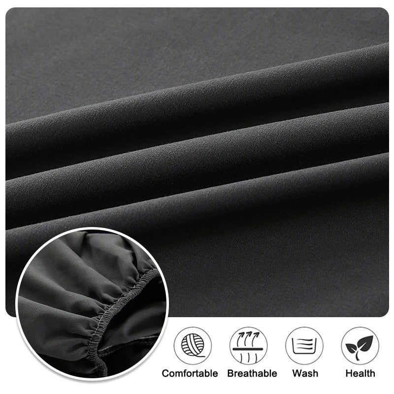 100% Cotton Fitted Bed Sheet with Elastic Band Solid Color Mattress Cover for Single Double King Queen Bed 140/150/160/180x200 - Slobuy