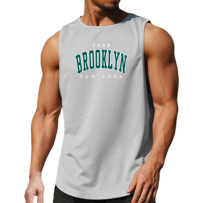 1898 Brooklyn New York Printed Summer Fashion Sports Tank Tops Mens Quick Dry Running Vest Mesh Gym Clothing Basketball Jerseys - Slobuy