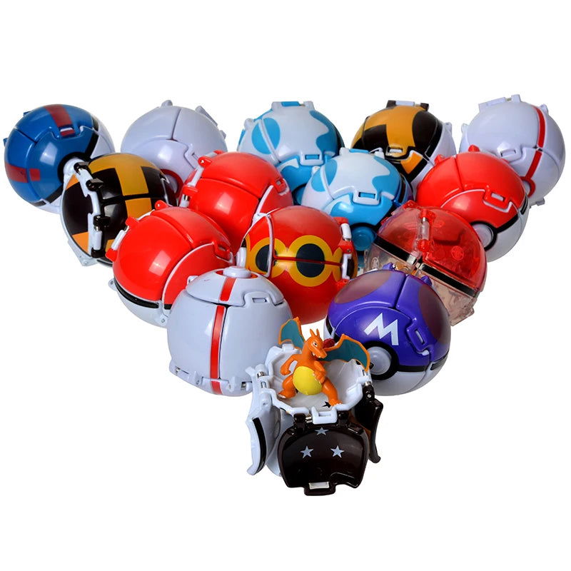 18 Styles New Pokemon Pokeball Deformation Toys Pikachu Charmander Blastoise Mewtwo Action Figure Anime Model Children's The Toy - Slobuy