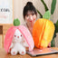 18cm Cosplay Strawberry Carrot Rabbit Plush Toy Stuffed Creative Bag into Fruit Transform Baby Cuddly Bunny Plushie Doll For Kid - Slobuy