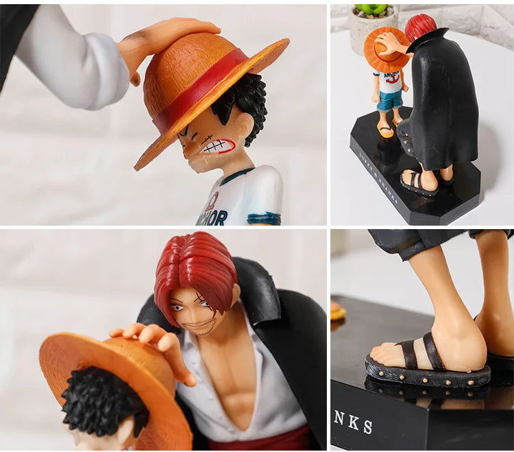 18cm One Piece Anime Figure Four Emperors Shanks Straw Hat Luffy Action Figure One Piece Sabo Ace Sanji Roronoa Zoro Figurine - Slobuy