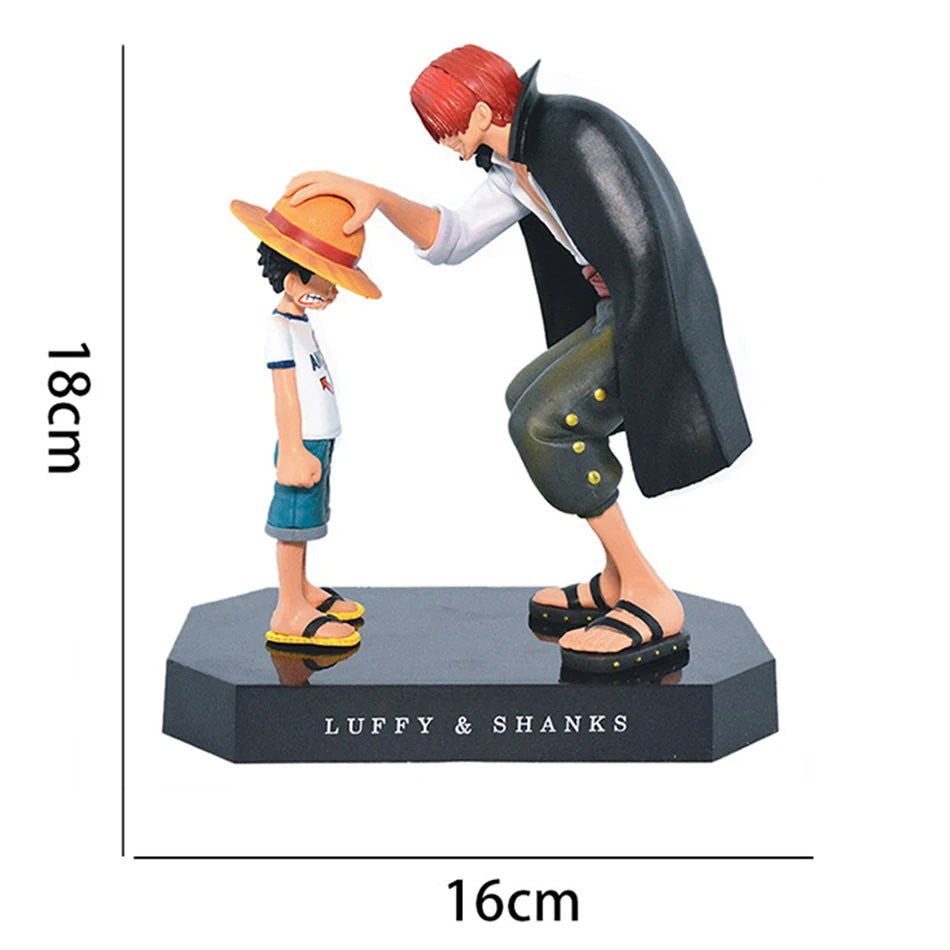 18cm One Piece Anime Figure Four Emperors Shanks Straw Hat Luffy Action Figure One Piece Sabo Ace Sanji Roronoa Zoro Figurine - Slobuy