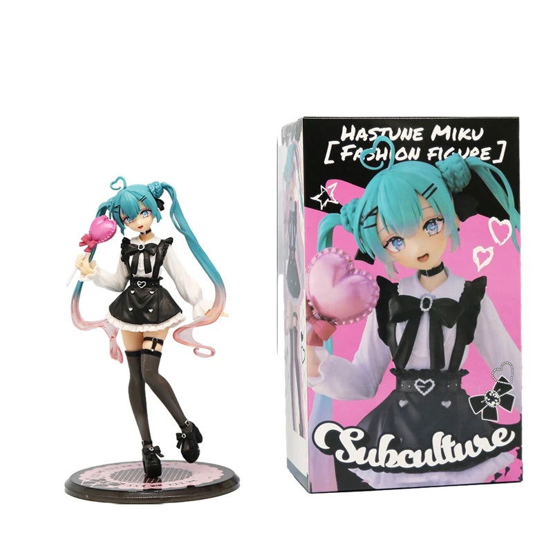 18cm Sexy Girl Hatsune Miku Anime Figure Fashion Subclture Miku Action Figure Room Decorations PVC Collection Model Doll Toys - Slobuy