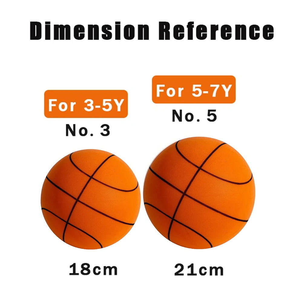 Diameter 21/18cm Silent Basketball Foam Sports Ball Indoor Mute Basketball Children Sports Outdoor Foam Toys Baby Silent Bounce - Slobuy