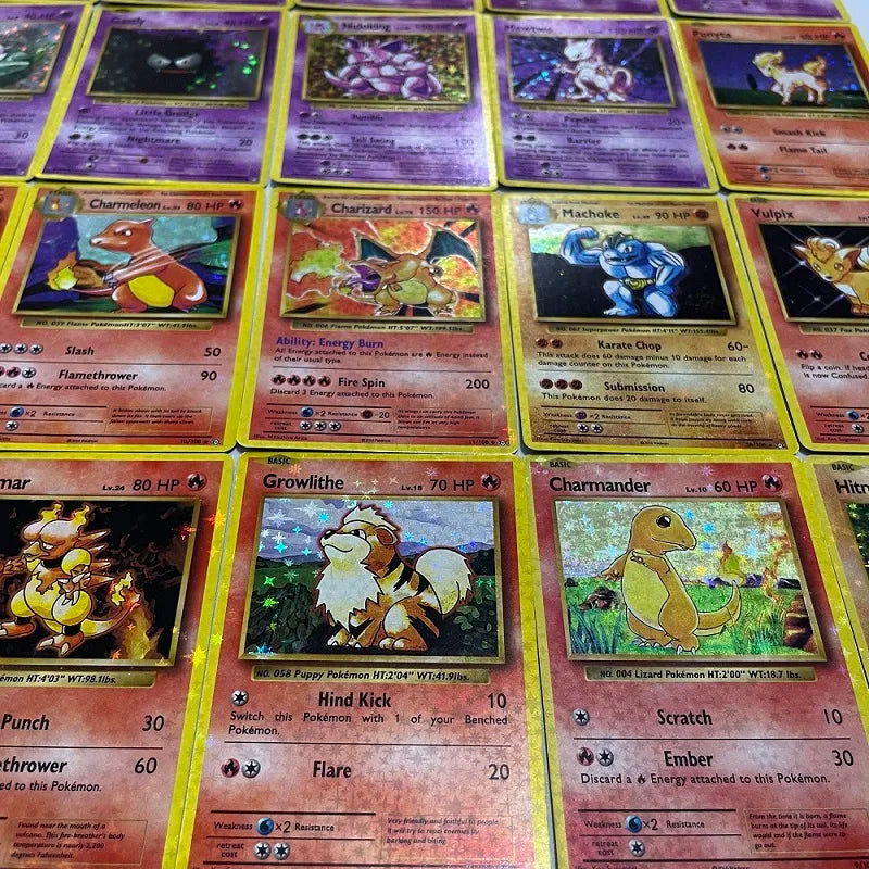 1996 1st Edition Pokemon Foil Flash Cards Charizard Blastoise Venusaur Mewtwo Game Collection PTCG Proxy Cards - Slobuy