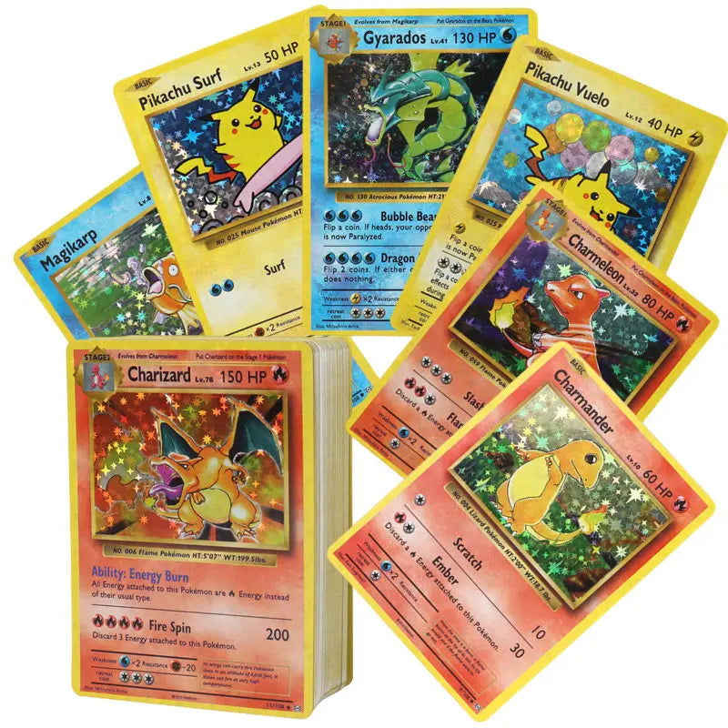 1996 1st Edition Pokemon Foil Flash Cards Charizard Blastoise Venusaur Mewtwo Game Collection PTCG Proxy Cards - Slobuy