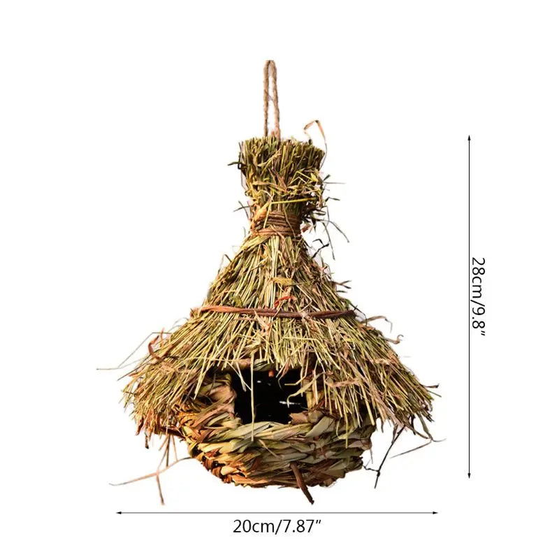 19 Style Birds Nest Bird Cage Natural Grass Egg Cage Bird House Outdoor Decorative Weaved Hanging Parrot Nest Houses Pet Bedroom - Slobuy