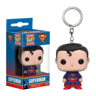 19 Styles Funko Keychain Wonder Woman Superman the Flash Aquaman Arrow Daredevil Cyborg Batman POP Action Figure Collection Toys - Slobuy