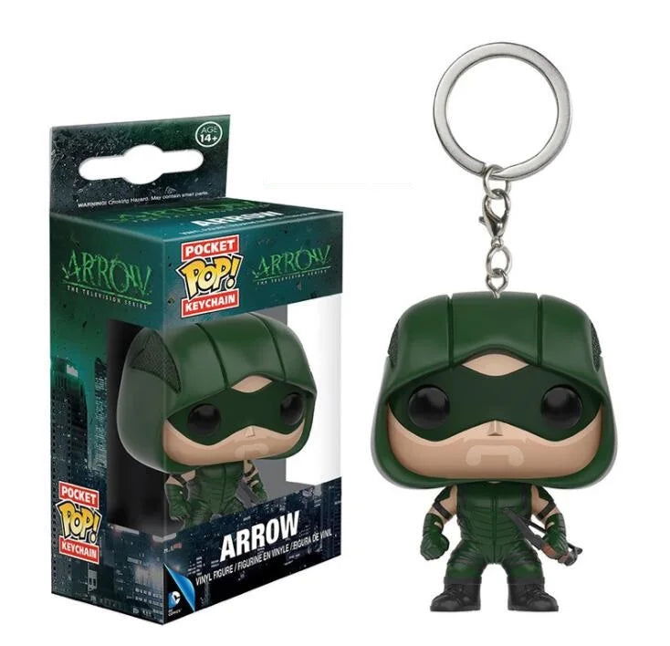19 Styles Funko Keychain Wonder Woman Superman the Flash Aquaman Arrow Daredevil Cyborg Batman POP Action Figure Collection Toys - Slobuy