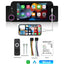 1Din Car Radio Multimedia Player Carplay&Android Auto Display Navigation Mirrorlink 5inch Touch Screen Reversing Input Supported - Slobuy