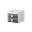 1PCS 2-laye Creative Pen Holder Transparent Drawer Rabbit Storage Box Children Girls Student Office Bedroom Desktop - Slobuy