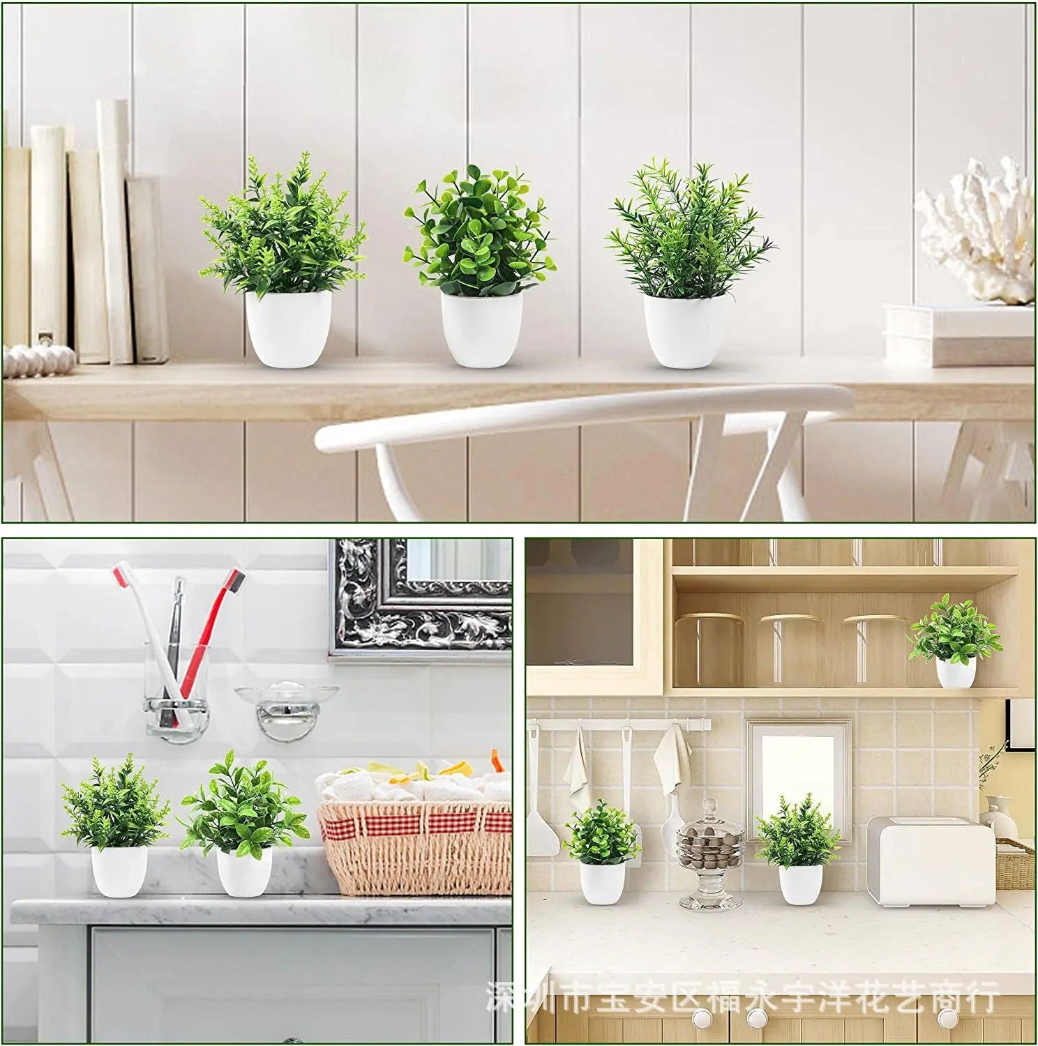 1PCS Artificial Potted Plant Scene Desktop Home Office Shelf Decor Tabletop Landscape Bonsai Wedding Room Party Accessories Vine - Slobuy