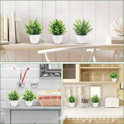 1PCS Artificial Potted Plant Scene Desktop Home Office Shelf Decor Tabletop Landscape Bonsai Wedding Room Party Accessories Vine - Slobuy