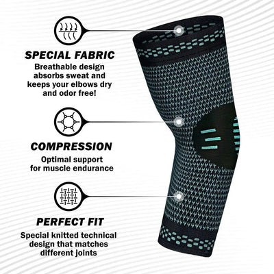 1PCS Elastic Elbow Brace Arm Sport Support Elbow Sport Safety Cotoveleira Breathable Arm Sleeve Elbow Pads Compression Coderas - Slobuy