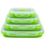 1PCS Food grade square portable foldable silicone lunch box refrigerator microwave oven lunch box storage box outdoor lunch box - Slobuy