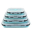 1PCS Food grade square portable foldable silicone lunch box refrigerator microwave oven lunch box storage box outdoor lunch box - Slobuy