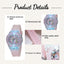 1PCS Girl Cute Student Little Fresh Unicorn Pink Light Quartz Silicone Watch +1Pcs Burst Bead Bracelet +1Pcs Pink Box Set - Slobuy