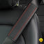 1PCS PU Leather Embossed Car Seat Belt Shoulder Cover Decompression Comfort Car Accessories Safety Belt Protective Cover - Slobuy