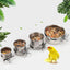 1PCS Parrot Feeding Bowl With Clamp Holder Stainless Steel Pet Birds Food Dish Parrots Cage Accessories Drinking Feeder - Slobuy