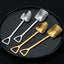 4/1PCS Shovel Spoons Creative Stainless Steel Coffee Tea Spoon For Ice Cream Dessert Watermelon Kitchen Tableware Cutlery Sets - Slobuy