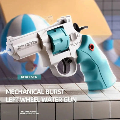 1PCS Summer Water Gun Toy Mechanical Continuous Revolver Water Gun Toys Boys Girls Outdoor Beach Water Toys Kids Holiday Gifts - Slobuy