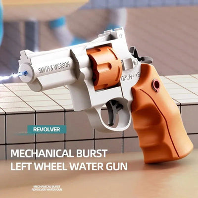 1PCS Summer Water Gun Toy Mechanical Continuous Revolver Water Gun Toys Boys Girls Outdoor Beach Water Toys Kids Holiday Gifts - Slobuy