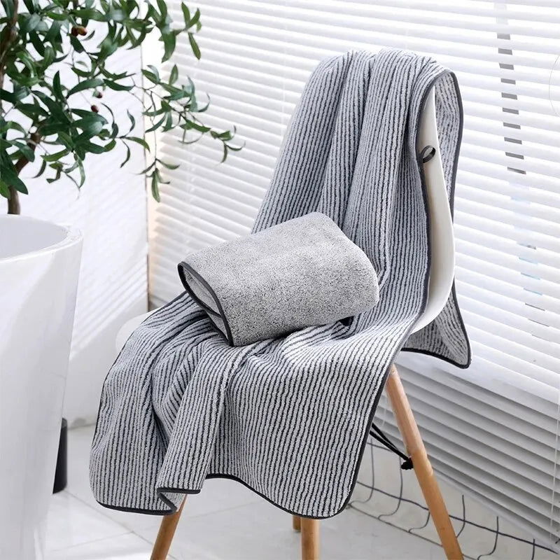 1PCS Thickened Bath Towels for The Body Microfiber Towel for Gym Sports Shower Robe for Spa Beath Home - Slobuy