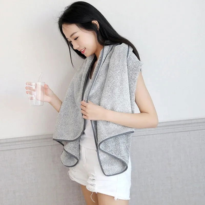 1PCS Thickened Bath Towels for The Body Microfiber Towel for Gym Sports Shower Robe for Spa Beath Home - Slobuy