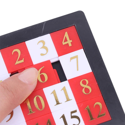 1PC 1-15 Number Slide Puzzle Brain Puzzle Games Exercise The Brain Educational Toy Developing for Children Toys - Slobuy
