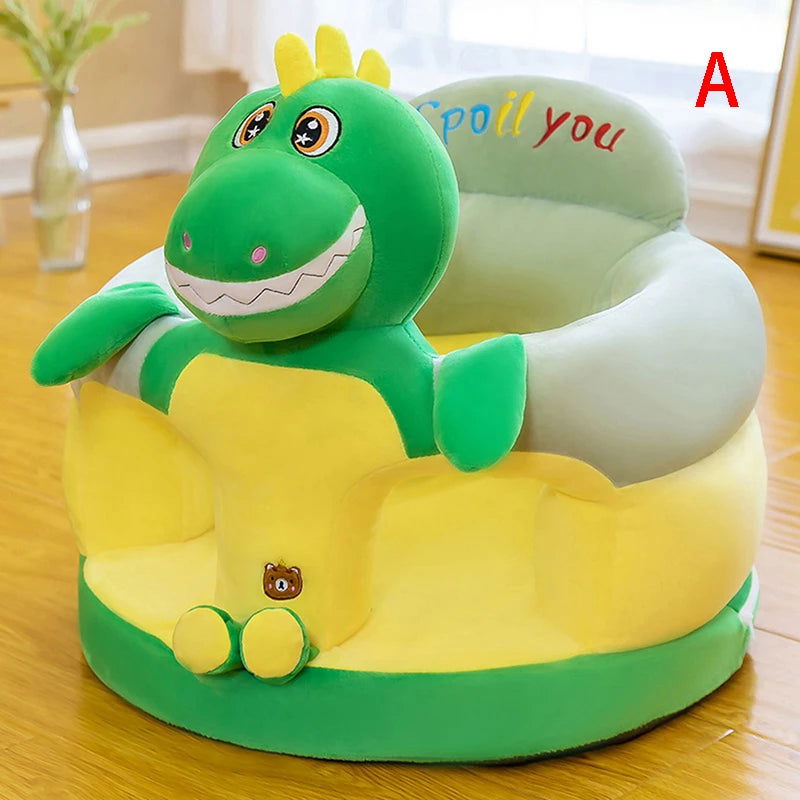 1PC Baby Learning Sitting Seat Sofa Cover Cartoon Case Plush Support Chair Toys(Sitting Chair Cover!!) - Slobuy