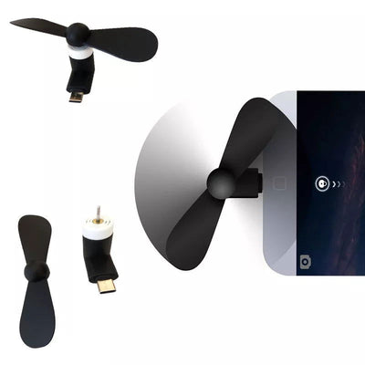 1PC Creative Mini Portable Micro USB Fan 5v 1w Mobile Phone USB Gadget Fan Tester For Type-C Type C Cell Phone Cooler Accessorie - Slobuy